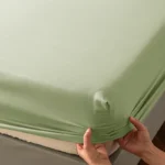 High Quality Fitted Sheet – Microfiber Soft Touch, Deep Pocket 25cm, Wrinkle Free Anti-Slip, Solid Color Twin/Full/Queen/King