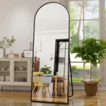 21×64 inch Arched Full Length Mirror-Aluminum Alloy Frame High Definition-Full Body Mirror for Bedroom or Living Room