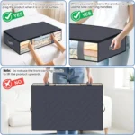 4 Pack Under Bed Storage Containers Blanket Storage Bag Shoe Storage and Organization Space-Saving Bedding Organizer for Bedroom - Image 5