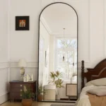 21×64 inch Arched Full Length Mirror-Aluminum Alloy Frame High Definition-Full Body Mirror for Bedroom or Living Room