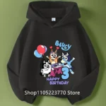 Kids Bluey Hooded Sweatshirt Fall Winter Warm Soft Pullover Comfortable Playwear for Boys Girls - Image 2