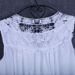Summer tops for women  Fashion Lace Chiffon blouse V-Neck Loose Casual Chiffon Shirt - Image 5