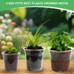 45 Pack Clear Plastic Plant Pots with Drainage Holes, 7/8/10 Inch Sizes for Indoor & Outdoor Gardening - Image 6