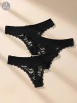 Awesomea 3Pcs Women’s Lace Bow Underwear – Soft Comfortable Low Waist Panties – Breathable Stretchy Seamless Lightweight Briefs - Image 7
