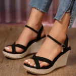 New Summer Fashion Sandals, Wedge-heeled Waterproof Platform, Thick-soled Roman Platform-soled Sandals - Image 2