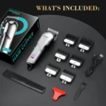 Professional Cordless Hair Clippers and Trimmer Set for Men, Barber Kit for Home Use - Image 6