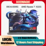 ACEMAGIC 16" Gaming Laptop AMD Ryzen 7 H255 16GB DDR5 RAM 512GB SSD Computer with Radeon 780M 50.82Wh Battery Backlit Keyboard