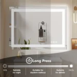 JHK 36"x 24"LED Bathroom Vanity Mirror for Wall Memory Function Tempered Glass with Front Light and Backlit For Living Room - Image 5