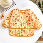 Baby Bibs Cute Colorful Cartoon Waterproof Bib Infant Eating Children Drawing Long Sleeve Apron Self Feeding Baby 0-3 Years - Image 7