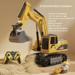 Alloy Remote Control Excavator Toy Car with Lights Sound Effect Electric Excavator Automobile Engineering Vehicle Children Gifts - Image 13
