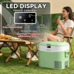 Portable Car Fridge 23 Quart Compressor Cooler 12V/24V DC for Outdoor Camping Travel Home Use -18℃~+15℃ Green - Image 6