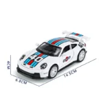 1:32 Porsche 911 GT3 Supercar Alloy Metal Diecast Model Car Sound And Light Children's Toys Birthday Gift For Kids Mini GT Boys - Image 8