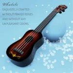 Music-orientated children's guitar toy that can be played with a pick to imitate basic musical instruments, resembling a ukulele - Image 2