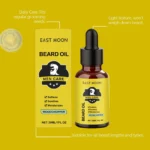 East Moon Men Beard Care Oil Effectively Nourish Quick Absorbing Grooming Soften Healthy Caring Natural Fragrance Beard Essence - Image 4