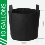 24-Pack 10 Gallon Nonwoven Grow Bags with Handles and Plant Labels, Heavy Duty Fabric Pots for Gardening - Image 2