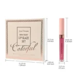 8 pcs matte liquid lipstick, lip glaze - waterproof, non-stick, long-lasting lip gloss, brown, pink, purple and red tones - Image 6