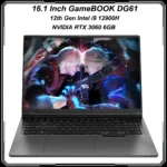 16.1 Inch Gaming Laptop Intel i7-1255U NVIDIA RTX 3060 6G 32GB DDR4 2TB SSD 144Hz RGB Keyboard WIFI 6 BT5.2 Windows11
