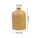 Retro Wooden Flower Vase Desktop Aesthetic Flower Bottle Decorative Plant Pot Arrangement Vase Home Decor Ornaments - Image 9