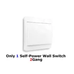 433MHz Wireless Smart On Off Switch 220V Mini Relay,86 Self-Powered Push Button Wall Switch No Need Battery for Home Improvement