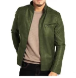 Men's PU Leather Jacket Stand-Up Collar Punk Motorcycle Style Fashion European American Teenagers Male Outerwear - Image 11