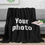 Personalized Photo Blanket Custom Fleece Throw Warm Soft Cozy Plush Flannel Blanket for Winter Thick Comfortable Couch Bed Office - Image 3