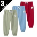 1/3/6 Pcs Children's Solid Color Drawstring Strap Shorts Boy Casual Fashion Pants Girl Joker Comfortable Elastic Waist Pants - Image 18