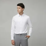 Quality Stretch Men Shirt Bamboo Fiber Long Sleeve Anti-wrinkle Non-ironing Slim Fashion Casual Business Office White Shirt - Image 3