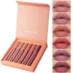 Matte Lip Gloss Set 6 Color Lipstick Smooth And Lasting Display Lip Gloss Waterproof Moisturizing Lipstick Holiday Gift Box Set - Image 4
