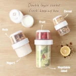 Portable Double-layer Sealed Storage Cup, Fruit Snacks, Mother and Baby Food Storage Cup, Outdoor Fat Reducing Salad Cup - Image 3
