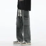 Men Cargo Jeans Baggy American High Street Y2K Multi-pocket