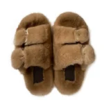 Winter European Fashion Women’s Shoes Ladies Slippers 100% Mink Slippers
