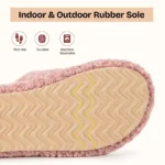 Pallene Furry Cozy Women's Home Slippers Slip On Slides Open Toe Rubber Insole House Slides Fuzzy Warm Bedroom - Image 4