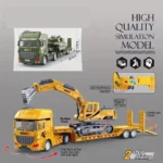 1pcs Scale-carrier container engineering set vehicle excavator transport truck model inertial car education toys gift for childr - Image 4