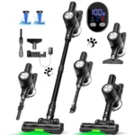 500W/55KPA Self-Standing Cordless Vacuum Cleaner,60 Mins Handheld Vacuum Cleaners,Smart LED Screen Vacuum for Carpet/Pet Hair - Image 7
