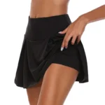 Women Sprints Tennis Dance Fitness Short Skirts Quick Drying Solid Female Lining High Waist Mini Skirts Shorts - Image 3