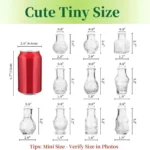 10PCS/SET Retro Relief Mini Glass Vase Crystal Clear European Style Small Vase Set Decorative Elegant Flower Holder - Image 6
