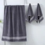 1Pcs Extra Large Bath Towel - Quick-Drying, Suitable for Home Care, Spa, Gym and Rv Use - Soft and Thick Design, Geometric Pattern Comfortable Fabric, a Must-Have for the Bathroom - Image 7
