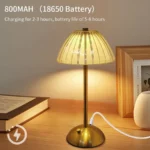 Rechargeable Crystal LED Table Lamp Touch Sensor Desk Light 3 Color Dimmable For Bedroom Bar Hotel Atmosphere Room Decor Lightin - Image 4