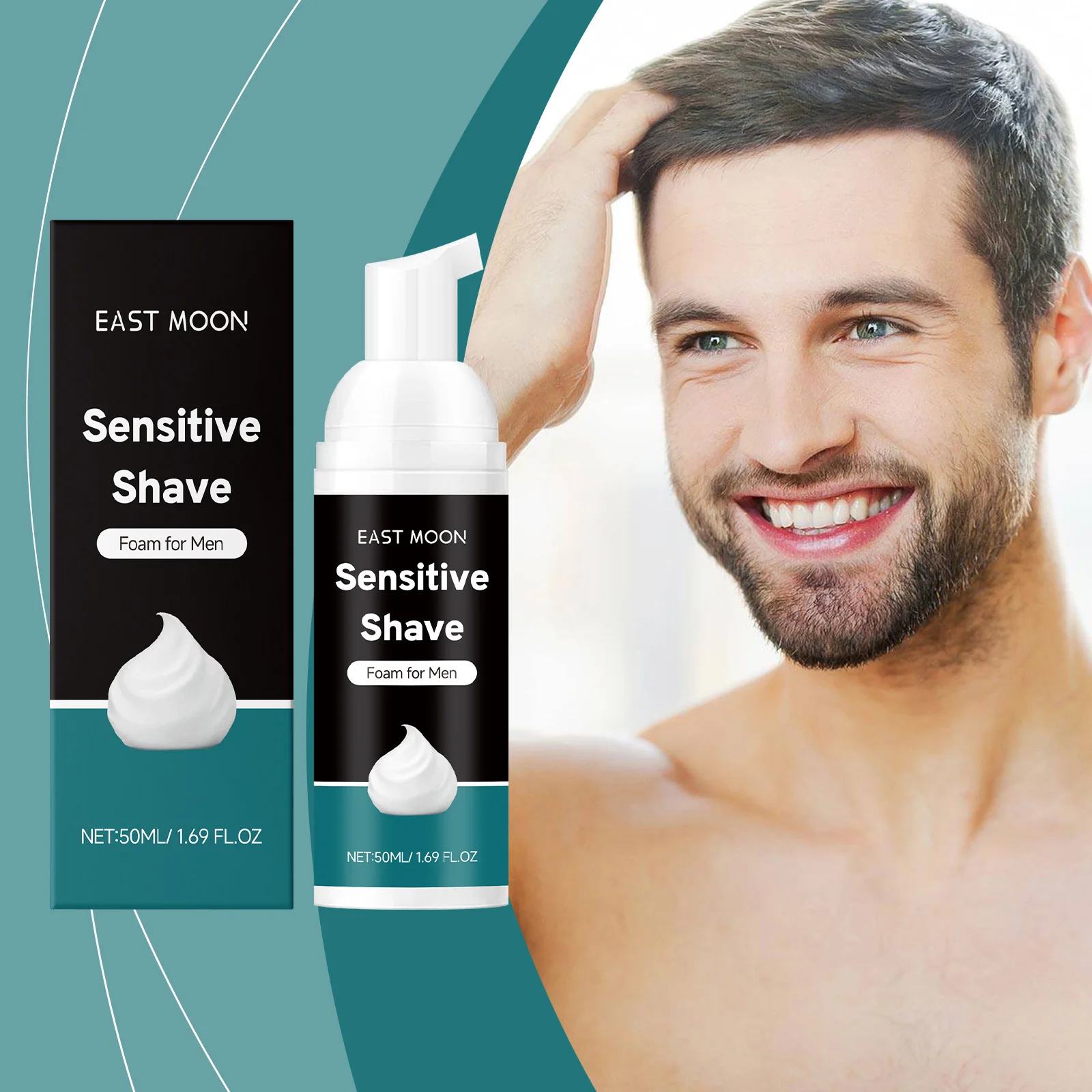 Sd038d6033ef64183b2e7bae24ac7bd99G.webp 50ml Aloe Shaving Mousse for Men Keep Refresh Comfortable Softening Beard Not Irritaing Deep Cleaning Shave Skin Care Cream - Image 1