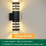 Modern Outdoor Decor Wall Light E27 Bulbs Waterproof Square Wall Lamp LED Home External Street Decoration Lighting Facade Lamps - Image 13