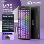 FREE WOLF M75 82-Key Compact Wireless Gaming Keyboard - Dual Mode (Bluetooth/2.4G) RGB Backlit OLED Display Large Battery - Image 8