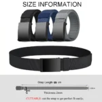 All Metal Buckle Belt Tactical Belt Quick Release Outdoor Military Belt for Man Soft Real Nylon Sports Training Pants Black Belt - Image 4