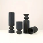 1 Nordic black plastic vase for home decoration - simple and elegant design for living room and dining room decoration - Image 2