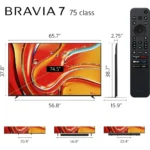 75 Inch Mini LED QLED 4K Ultra HD TV BRAVIA 7 Smart TV with Dolby Vision HDR and Exclusive eatures or 5 (K-75XR70) - Image 2