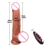 Thrusting Realistic Dildo Vibrator Anal Plug With Vibration Telescopic Dildos Female - Image 8