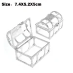 Vintage Transparent Pirate Treasure Storage Box Organizer Earrings Crystal Gem Jewelry Trinket Women Jewelry Display Travel Case - Image 7