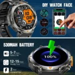 EIGIIS KE3 2025 New Bluetooth Call smartwatch for men Full Touch Screen With Health Monitor heart rate Flashlight Smart watch