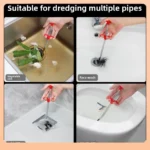 Opens Clogging of Sewage Pipe Cleaning Tool Drain Unclogger Professional Pipe Plunger Drain Clog Remover Clogged Toilet Cleaner - Image 5