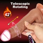 Realistic Dildo Telescopic Vibrator Sexy Adult Vagina Masturbation Female Male Anal