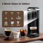 5-Cup/Single Serve Coffee Maker, Single Serve Coffee Maker K Cup 2 in 1 Coffee Machine with Ground Coffee & Pods Coffee, 6 to - Image 5